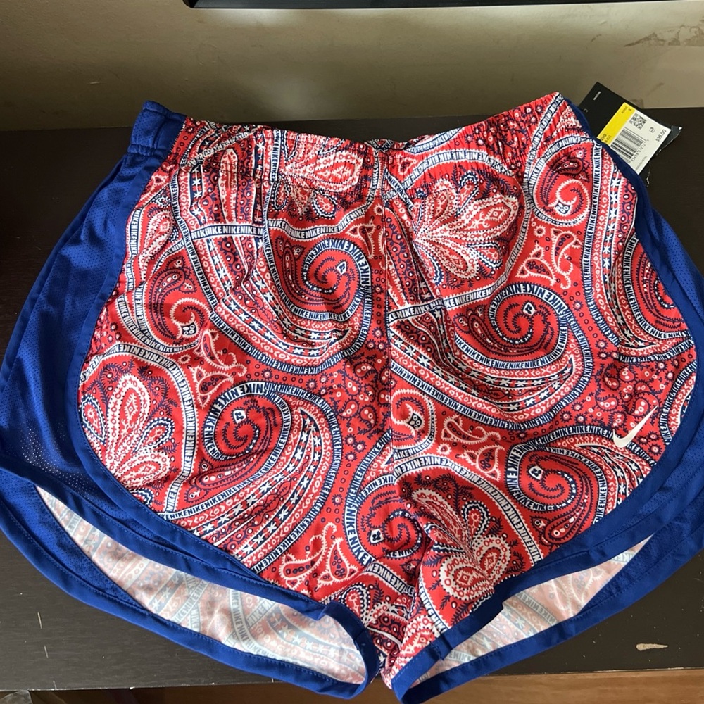 Nike Red and Blue Paisley Shorts